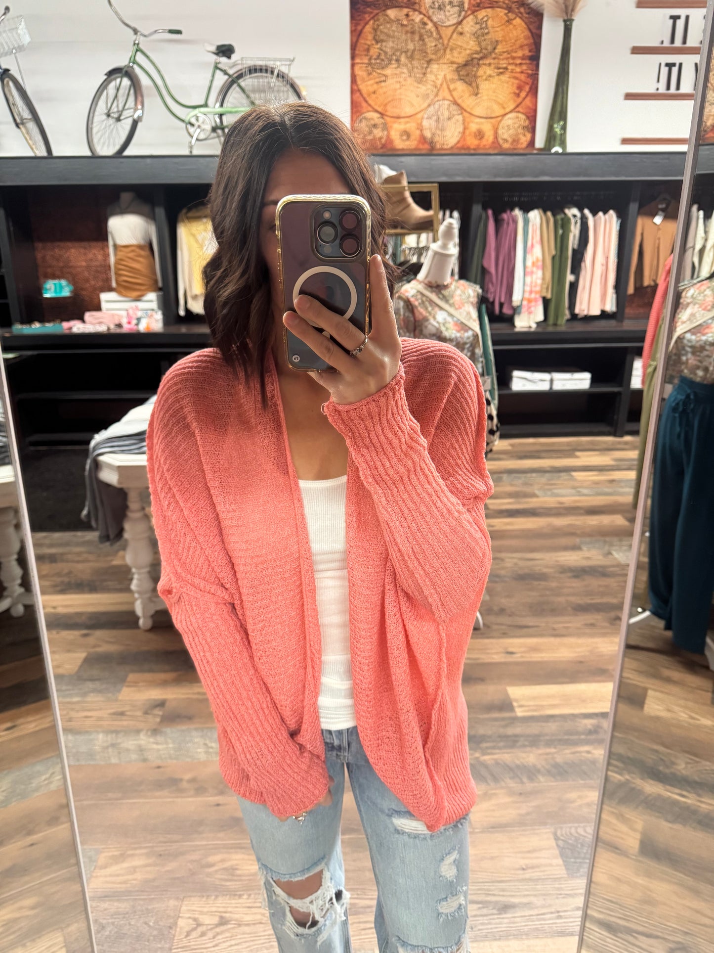 Coral Summer Cardi