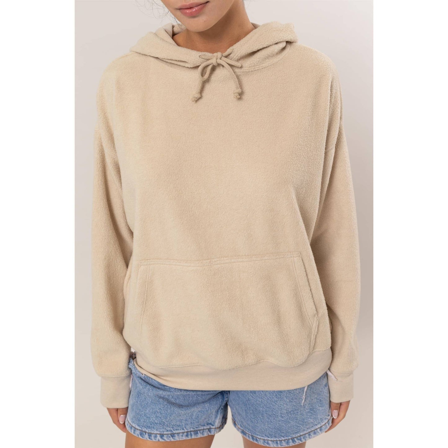 DZ25A071-Brushed Oversized Hoodie