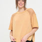PLUS MINERAL WASHED SHORT SLEEVE FISHNET TOP