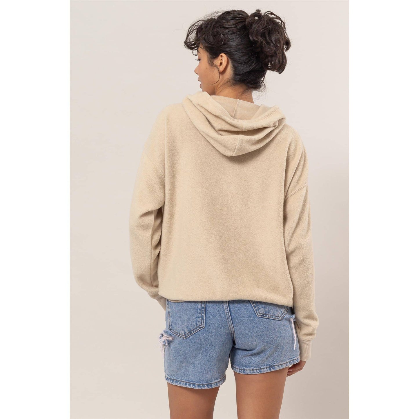 DZ25A071-Brushed Oversized Hoodie