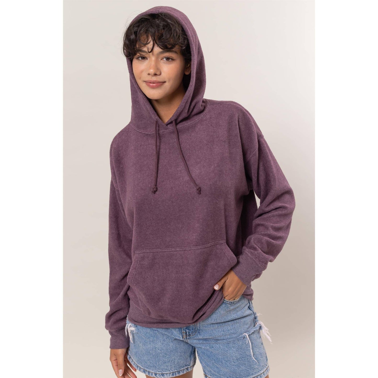 DZ25A071-Brushed Oversized Hoodie