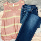 Striped Sweater With Fringe