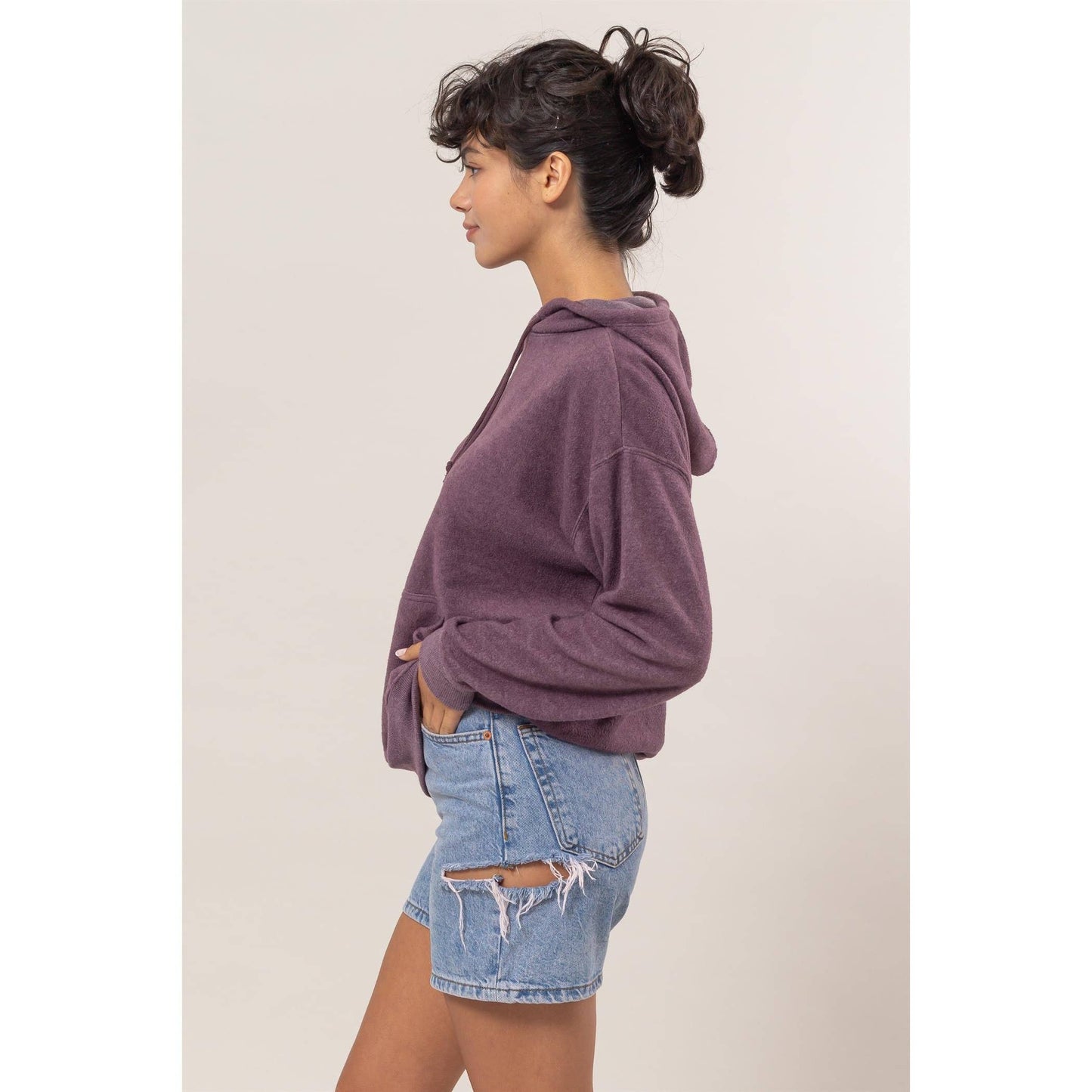 DZ25A071-Brushed Oversized Hoodie
