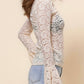 Ladies See Sheer Lace Blouse Layring Top SKT41019