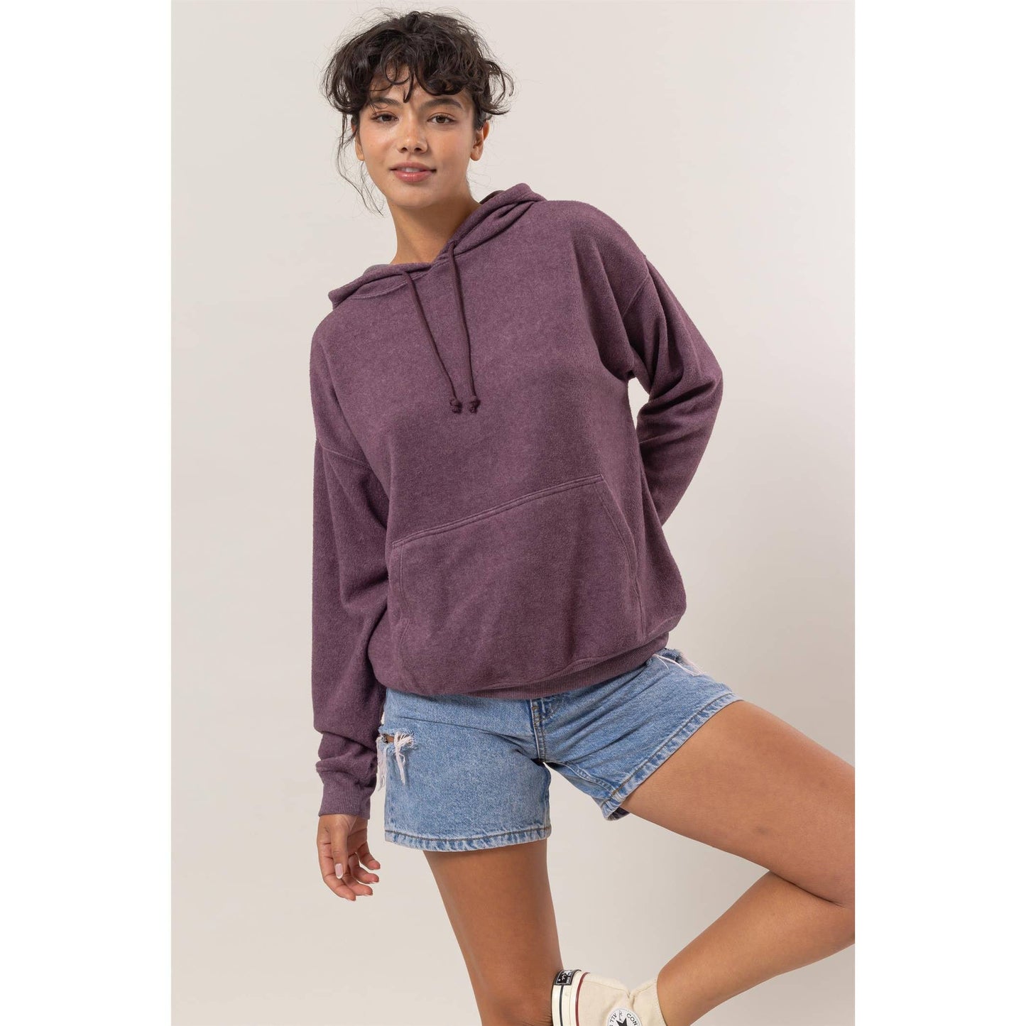 DZ25A071-Brushed Oversized Hoodie