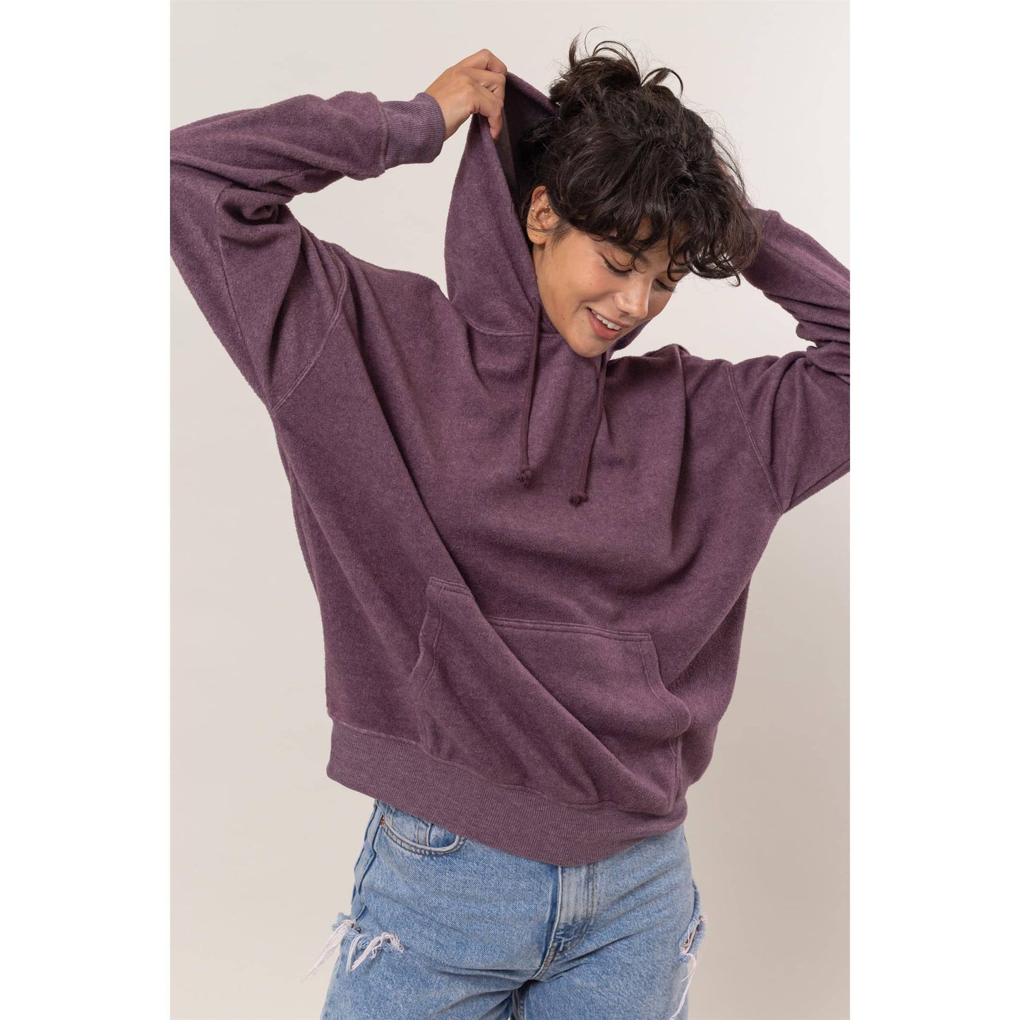 DZ25A071-Brushed Oversized Hoodie