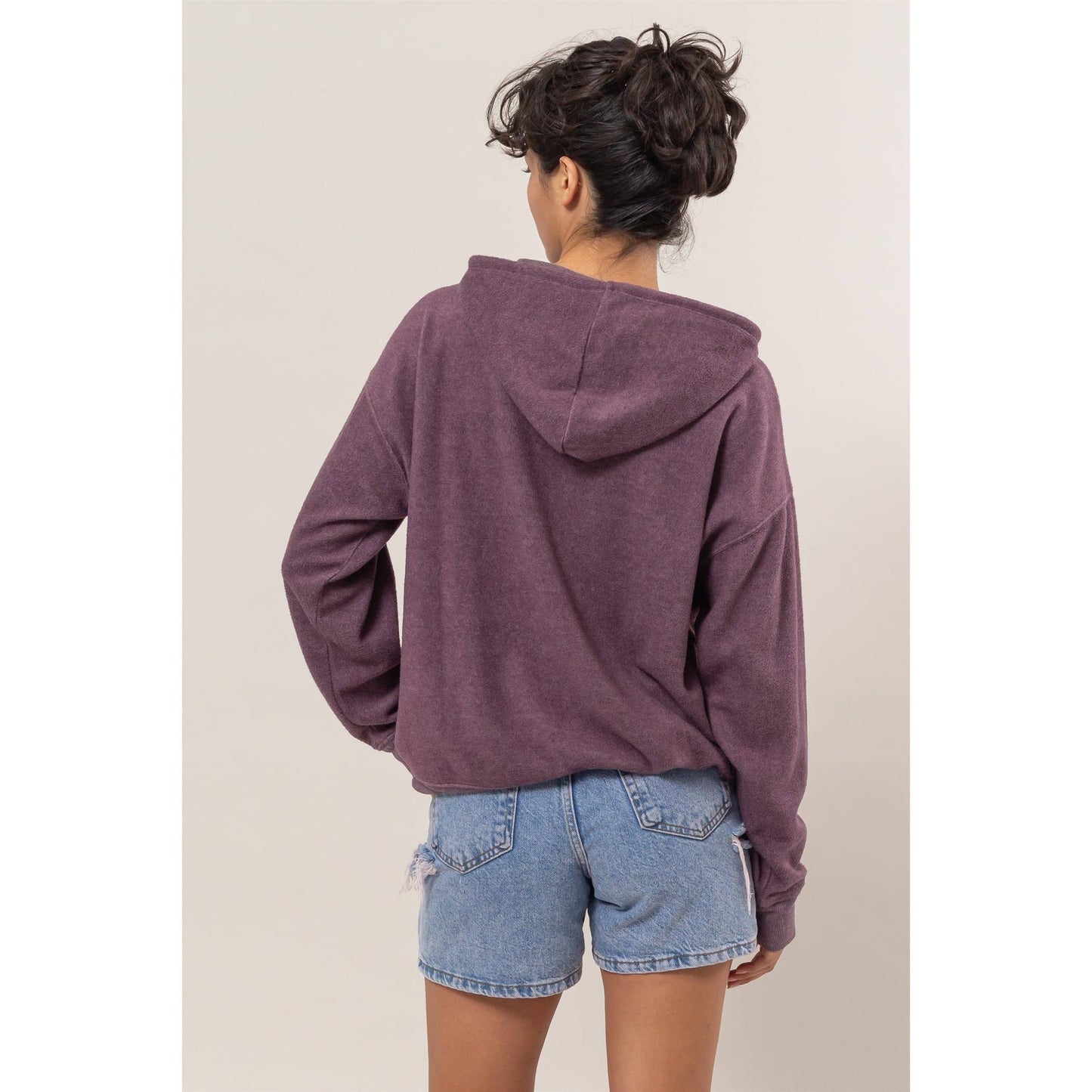 DZ25A071-Brushed Oversized Hoodie