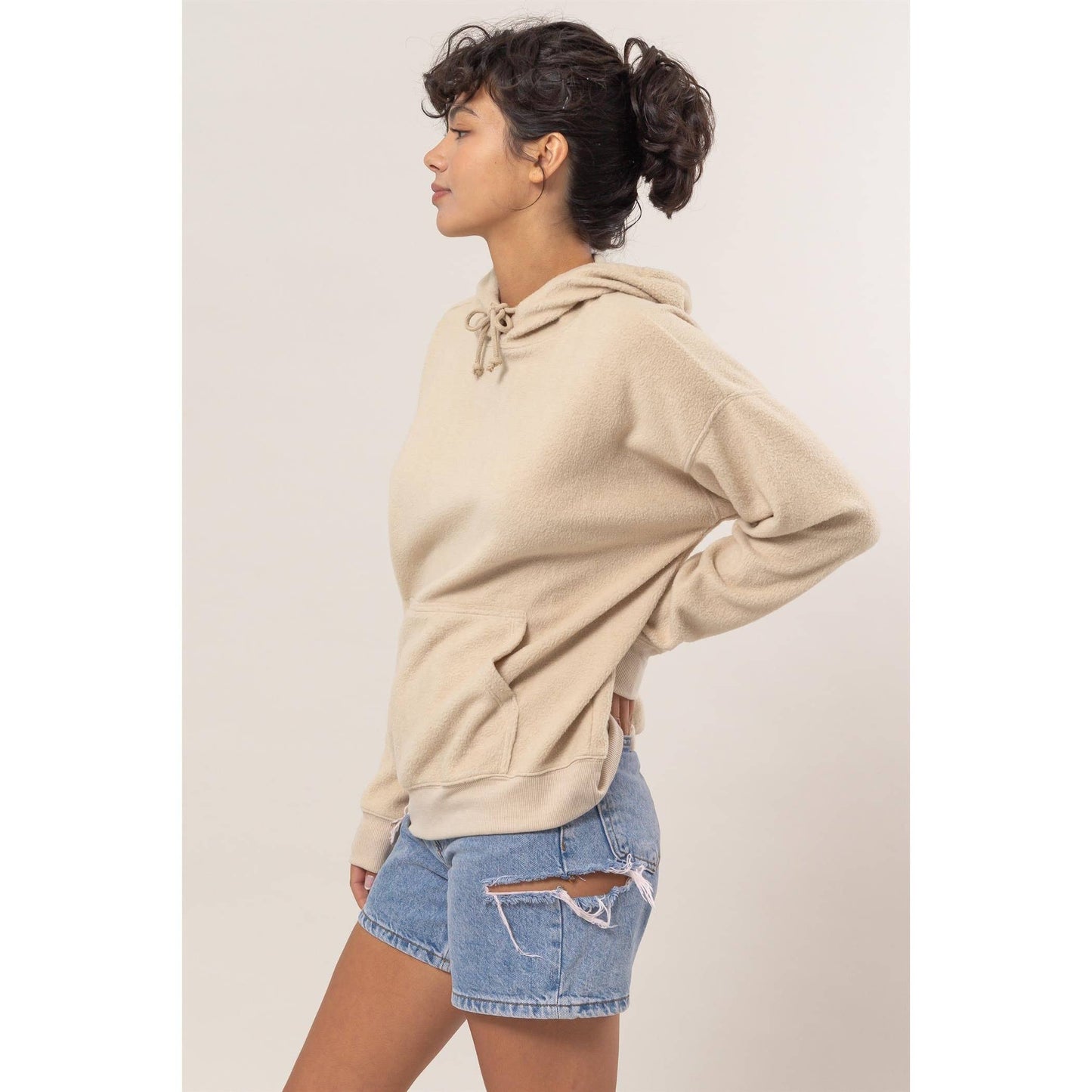 DZ25A071-Brushed Oversized Hoodie