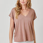 60654 Cupro Modal V-Neck Top