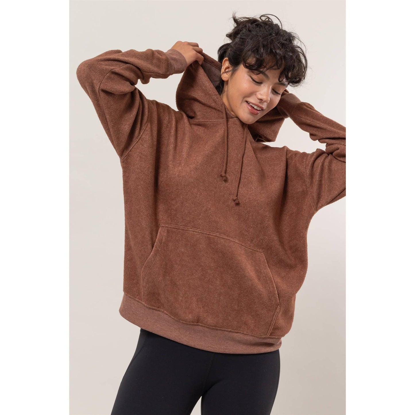 DZ25A071-Brushed Oversized Hoodie