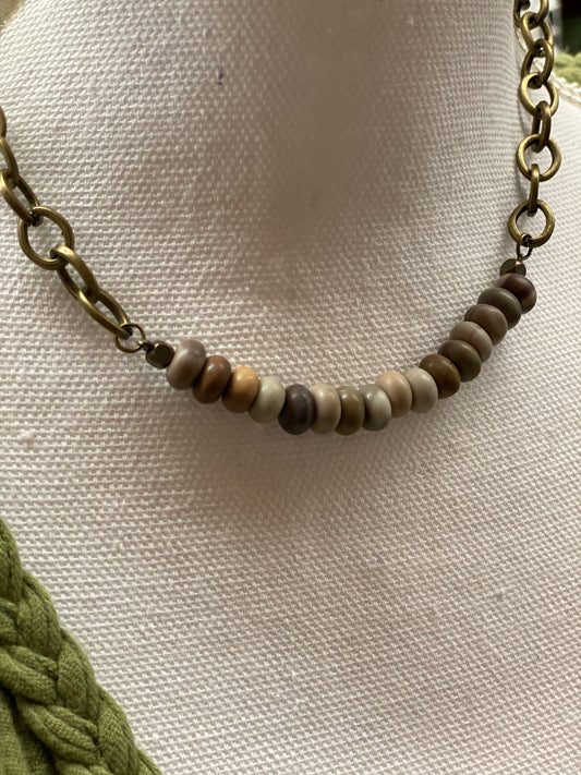 Victoria Bamboo Agate Necklace